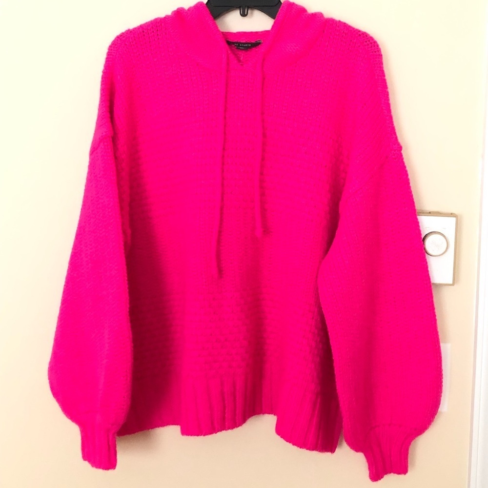 🫧🍬Bubble gum pink American Eagle knit hoodie🫧🍬